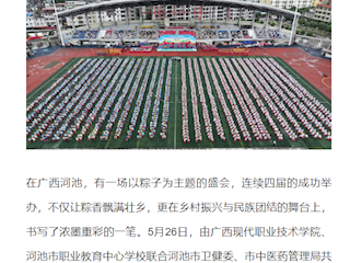 [搜狐网]河池职业院校连续成功举办四届广西粽子文化节 ——小粽子做成乡村振兴和民族团结大文章